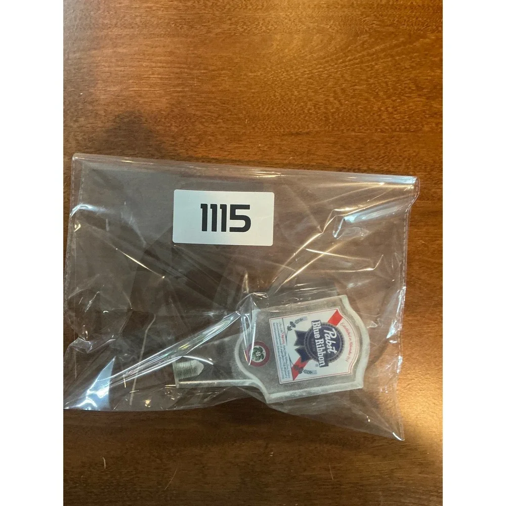 Vintage Pabst Blue Ribbon PBR Beer Tap Handle Clear Lucite Acrylic Shield Logo